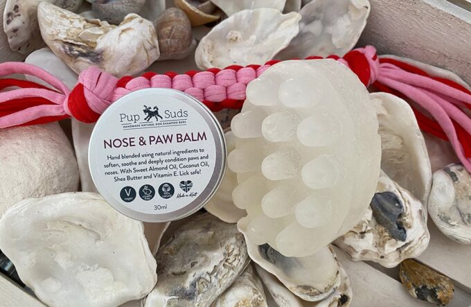Dog Shampoo Bar, Nose & Paw Dog Balm, Dog Tug Toy - by Pup Suds-0